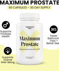 Maximum Prostate Supplements For Men 600 Mg Beta Sitosterol & 100 Mg Dim Supplement Per Serving Prostate Health Supplements For Men For Prostate Support & Bladder Control (60 Caps)