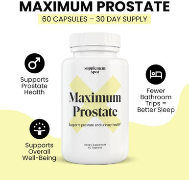 Maximum Prostate Supplements For Men 600 Mg Beta Sitosterol & 100 Mg Dim Supplement Per Serving Prostate Health Supplements For Men For Prostate Support & Bladder Control (60 Caps)