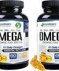 Ecostream Naturals Omega 369 Blend With Dpa Epa Dha Ala And Gla And Organic Flax Seed Oil Over 2800 Milligram Strength Gluten Easy To Swallow 60 Softgels