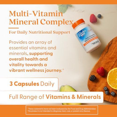 Doctors Best Multivitamin Mineral Complex Comprehensive Health Support Nongmo Gluten Vegan 90 Veggie Capsules