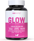 Glow by GoBiotix Hair Skin Nails Multivitamin Supplement 10000mcg Biotin Pills Antioxidant with Hyaluronic Acid Folic Acid Iron Magnesium Zinc Boosts Collagen Production 90 Capsules