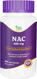 Nbl Natural NBL Natural NAC (N-Acetyl Cysteine) 600 mg with Selenium & Molybdenum 100 Veg Capsules