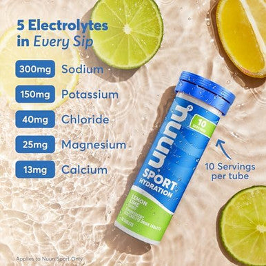 Nuun Hydration Electrolyte Tablets - Dissolvable In Water, Complete Pack 5 Essential Electrolytes For Hydration 1G Sugar Drink Mix Vegan, Non-Gmo 4 Pack (40 Total Servings)