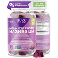 SUKU Vitamins Mega Strength Magnesium 177 mg of Magnesium Bisglycinate Gummies for Muscle Function Easy to Chew Non GMO Gluten Sugar Free Grape BlackBerry Flavored Gummy Vitamins (50 Count)