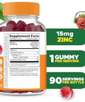 Lifeable Zinc Gummies for Kids |15mg Great Tasting Kids Zinc Supplements GMO Free Vegetarian Zinc Vitamins for Healthy Skin and Immune Support for Kids and Children 90 Gummies