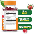 Lifeable Zinc Gummies for Kids |15mg Great Tasting Kids Zinc Supplements GMO Free Vegetarian Zinc Vitamins for Healthy Skin and Immune Support for Kids and Children 90 Gummies