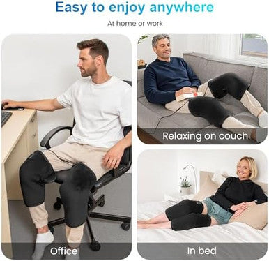 Comfier Heated Knee Massager With Vibration Graphene Heating Knee Wrap With 5 Modes Adjustable Size For All User