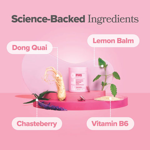 O Positiv Flo Pms Vitamins For Women 30 Servings (Pack Of 1) - Proactive Pms Relief - Targets Hormonal Breakouts Bloating Cramps & Mood Swings With Chasteberry Vitamin B6 & Lemon Balm