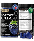 Wellneum Collagen Peptides Gummies Sugar Free 3000Mg Multi Collagen Blend For Hair Skin & Nails Support + 2500Mg Keratin + 5000Mcg Biotin Hyaluronic Acid Vitamin C & Zinc 60 Gummies (Packaging May Vary)