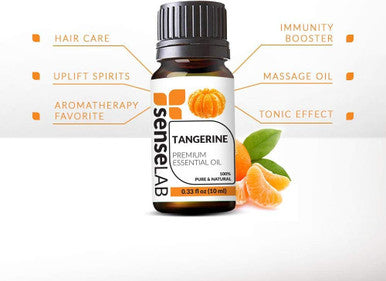 Tangerine Essential Oil - Cold-pressed 100% Pure Extract Tangerine Oil Therapeutic Grade (0.33 Fl Oz / 10 ml)