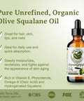 Bella Terra Oils - Organic Squalane Oil 4 Oz - Dive Into Organic Olive-Derived Ideal For Skin And Hair High In Vitamin E Promotes Supple & Radiant Skin