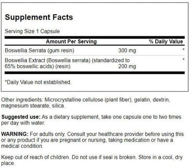 Swanson Boswellia Serrata - Whole Herb & Standardized Extract 120 Caps 2 Pack