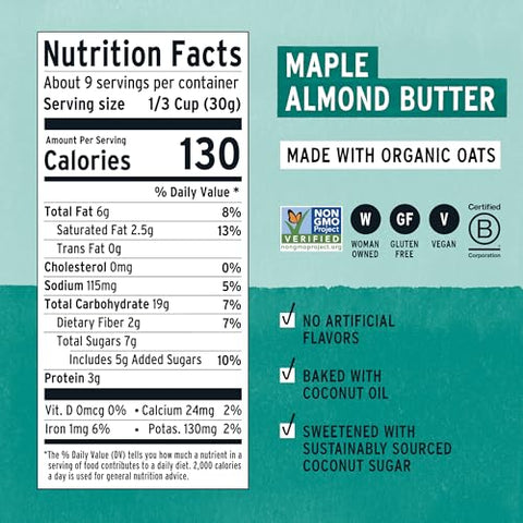 Purely Elizabeth, Granola Nut Butter Maple, 10 Ounce