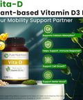 Pure Nutrition Vitamin D3 K2 + CalD PlantBased Calcium Vegan D3 From Lichen Bundle Pack