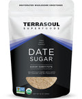 Terrasoul Superfoods Organic Date Sugar 1 Lb - Low Glycemic | Unrefined | Trace Minerals