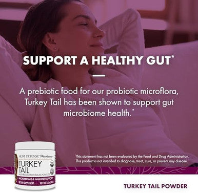 Host Defense Bundle With Lion'S Mane Powder 3.5 Oz & Turkey Tail Mushroom Powder 3.5 Oz Support Brain Health Memory & Focus Support Digestive & Immune Health