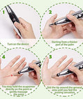 Lkhsyan Acupuncture Pen 5-In-1 Powerful Meridian Energy Pen For Pain Relief With 3 Massage Heads Usb Rechargeable (Includes Massaging Gel)