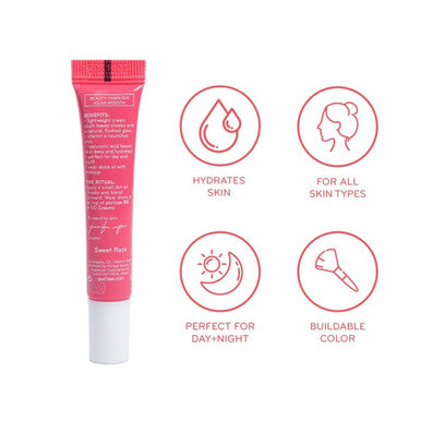 purlisse Blush Glow BB Cheek Color Cruelty clean Paraben Sulfate Cream blush Long lasting Vitamin E hydrates Sweet Rose 0.34oz