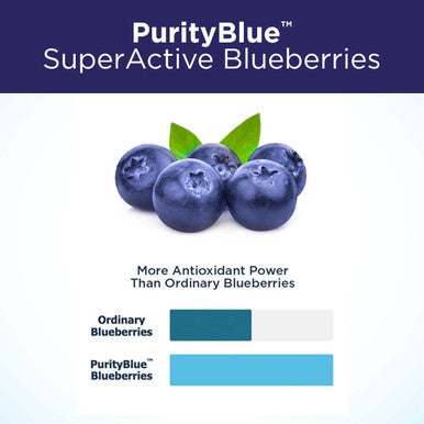 MagBlue Super Powder by Purity Products Elite Magnesium Bisglycinate Chelate Buffered Powder Organic Blueberries Key CoFactors Vitamin D3 Zinc Boron BlueberryBlast Flavor 30 Servings