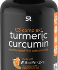 Turmeric Curcumin C3 Complex 500mg Enhanced with Black Pepper Organic Coconut Oil for Better Absorption NonGMO Gluten 120 Count