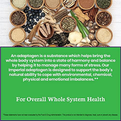 Paradise Herbs Imperial Adaptogens With Ashwagandha Astragalus Rhodiola Proprietary Adaptogen Blend For Stress Support Focus & Energy 60 Vegetarian Capsules