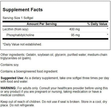 Swanson Supreme Lecithin with Phosphatidylcholine 300 Sgels