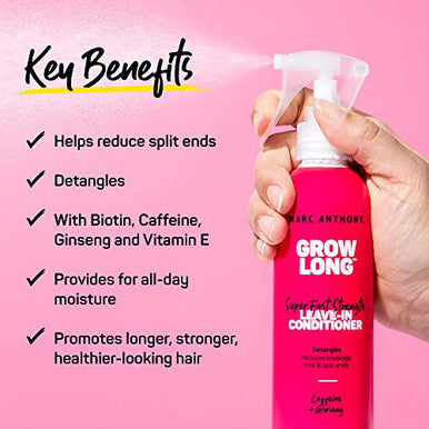 Marc Anthony Leavein Conditioner Spray & Detangler For Split Ends & Breakage With Vitamin E Caffeine & Ginseng + Wet N Wild Dark Brown Ultra Fine 1.5Mm Micro Brow Pencil