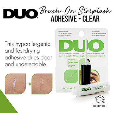 Duo Brush-On Lash Adhesive With Vitamins A C & E Clear 0.18 Oz 2-Pack