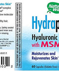 Nature's Way, Hydraplenish, Hyaluronic Acid With MSM, 60 Capsules. Pack of 3 bottles.