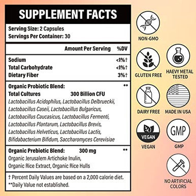 Lifeatlas 300 Billion Cfu Probiotics 60 Caps