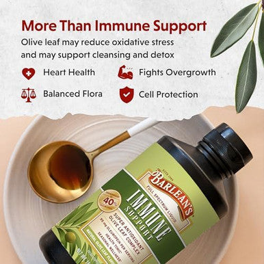 Barlean's Olive Leaf Extract Complex Liquid 95mg Oleuropein Immune Olive leaf extract liquid