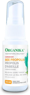Organika Bee Propolis Throat Spray- Alcohol , Soothing, Immune Support- 30Ml