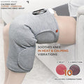 Calming Comfort Calming Heat Knee Wrap By Sharper Image Weighted Copper & Charcoal Heating Pad Auto Shut-Off Feature For Holidays Women & Men 2 Heat & 5 Vibrating Massage Settings 30.3 X 16.5
