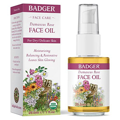 Badger Seabuckthorn Face Oil Organic Face Moisturizer For Women & Men Nourishing & Soothing Organic Jojoba Baobab & Vitamin E Oil Vegan Antioxidant Rich Facial Oil 1 Fl Oz Glass Bottle