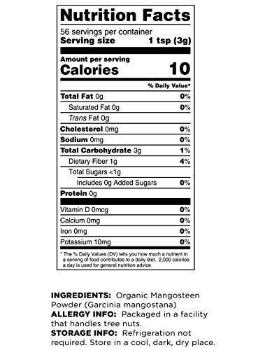 Terrasoul Superfoods Mangosteen Fruit Powder (Organic) 12 Ounces
