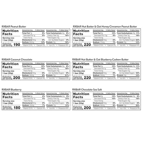 RXBAR Protein Bars, Snack Bars, Variety Pack (12 Count)