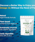 Micro Ingredients Vegan Omega 3 Algae Oil 240 Veggie Softgels Fish Oil Alternative Dha 500Mg & Dpa 100Mg Carrageenan Free Plant-Based Omega 3 With Flaxseed & Ala Lemon Flavored
