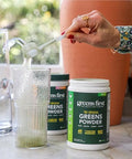 Greens First Original Greens Powder 49 Superfoods Organic Fruits & Veggies Prebiotics Probiotics Digestive Enzymes Antioxidant Smoothie Dairy Vegan Nongmo (Chocolate 60 Servings)
