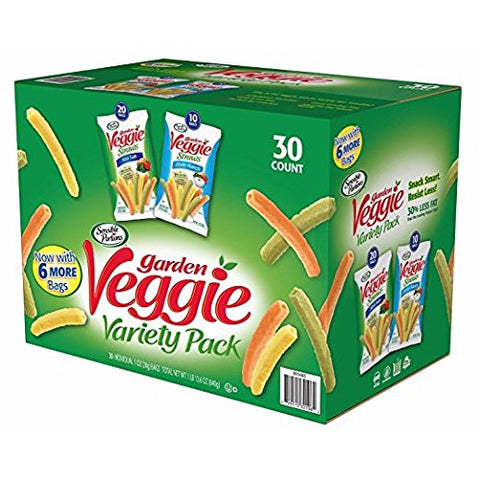 Veggie Straws Cheddar Cheese/Sea Salt/Zesty Ranch 1 oz Bag 30 Bags/Carton