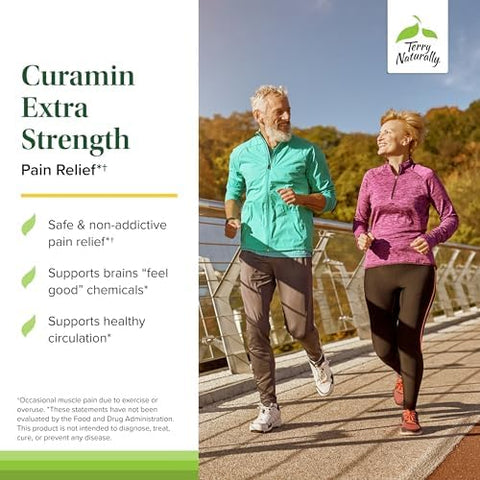 Terry Naturally Curamin Extra Strength Curcumin & Boswellia For Healthy Circulation Support Turmeric Supplement To Support Joints Muscle Health & Endorphin Production 30 Tablets (Pack Of 2)