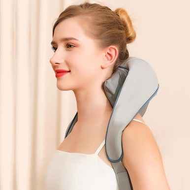 Electric Back Massager With Heat,Neck Trapezius Massager Kneading Rechargeable Cordless Shoulder Belt Portable Massage Machine For Pain Relief Deep Tissue