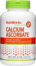NutriBiotic Calcium Ascorbate Vitamin C Powder 8 Oz Essential Antioxidant and Collagen Supplement Buffered with Calcium Non Acidic and Easier on Digestion than Ascorbic Acid Gluten and GMO