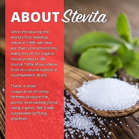 Stevita Organic Stevia 8 oz Pouch AllNatural Stevia Extract Natural Sweetener No Calories USDA Organic NonGMO Vegan Kosher Keto Paleo Gluten 454 Servings