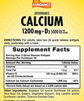 Sundance Calcium 1200 Mg With Vitamin D3 5000 Iu 60 Absorbable Softgels Nongmo & Gluten Supplement