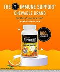 Airborne 1000Mg Chewable Tablets With Zinc, Immune Support Supplement With Powerful Antioxidants Vitamins A C & E - 96 Tablets, Citrus Flavor