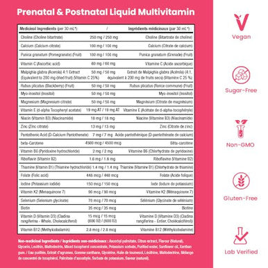 Mother'S Promise Prenatal & Postnatal Multivitamin For Women | Sugar Free Liquid Prenatal Vitamins For Women With Folate Choline & Organic Fruits For Preconception Pregnancy & Nursing | Vegan