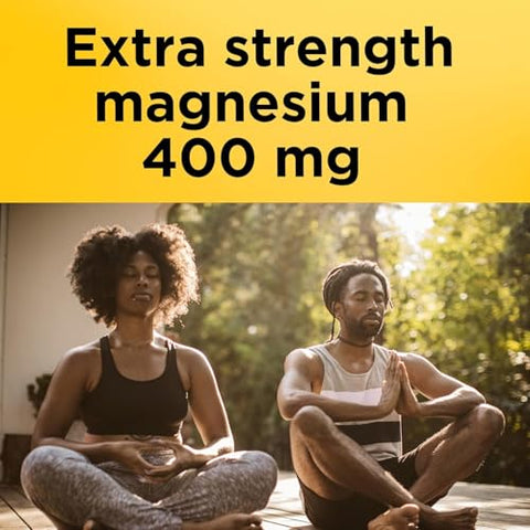 Nature Made Extra Strength Magnesium Oxide 400 Mg Dietary Supplement For Muscle Nerve Bone And Heart Support 60 Softgelss
