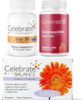 Celebrate Bariatric Essentials Bundle Celebrateone Multivitamin, Iron With Vitamin C Chewables, & Balance Probiotic + Prebiotic Complete Nutritional & Digestive Support For Wls Patients
