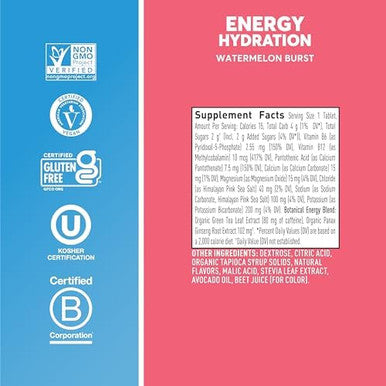 Nuun Energy Electrolyte Tablets With Ginseng Caffeine From Green Tea Extract Vitamin B12 B6 B5 Magnesium & 4 Other Electrolytes Gluten & Vegan Mixed Flavors 4 Pack (40 Servings Total)