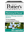 Potters Herbal Supplies Memory & Focus 60 Caps